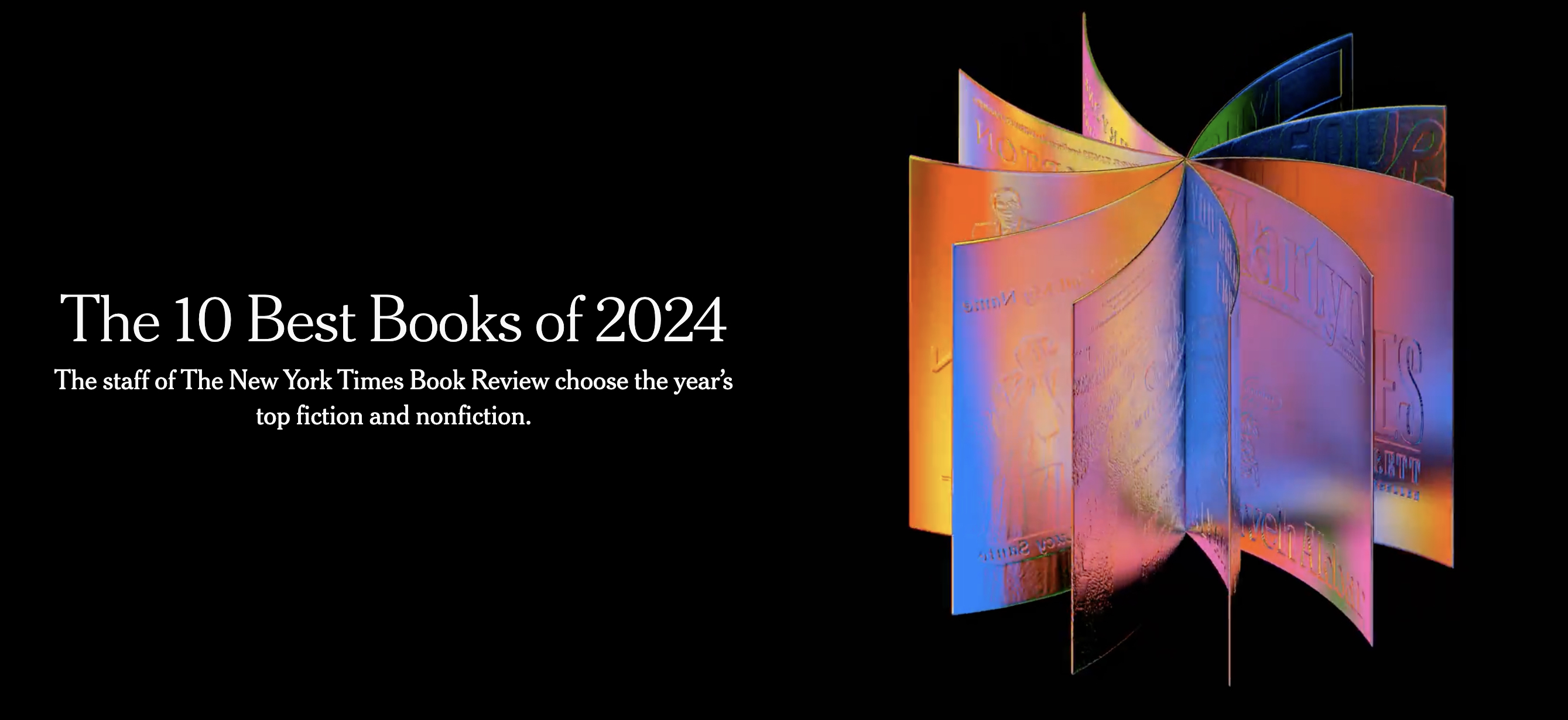 New York Times Best Books with spinning chromatic books